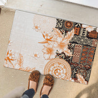 Fiji Rubber Doormat Masi Tapa Pattern Brown LT05 - Polynesian Pride