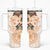 Fiji Tumbler With Handle Masi Tapa Pattern Brown