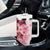 Fiji Tumbler With Handle Masi Tapa Pattern Red