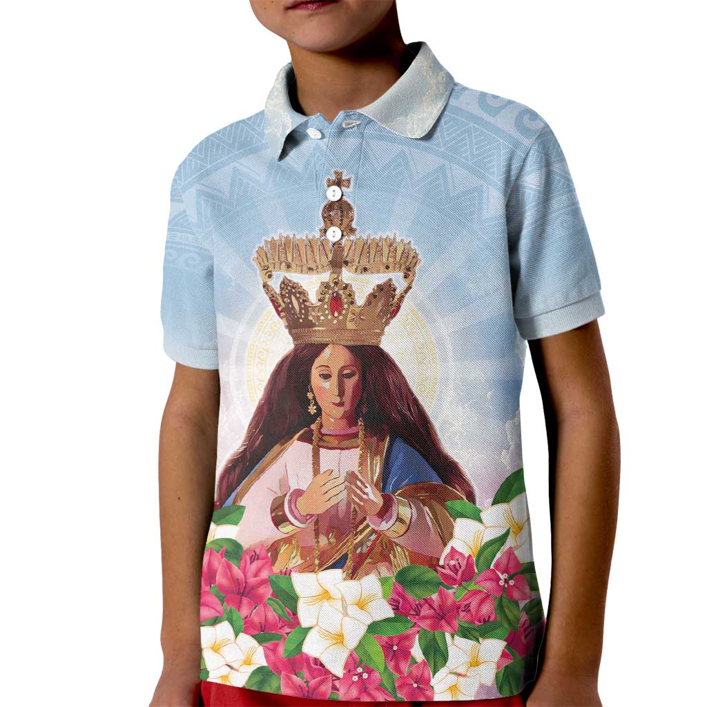 Guam Patroness Kid Polo Shirt The Legend Santa Marian Kamalen