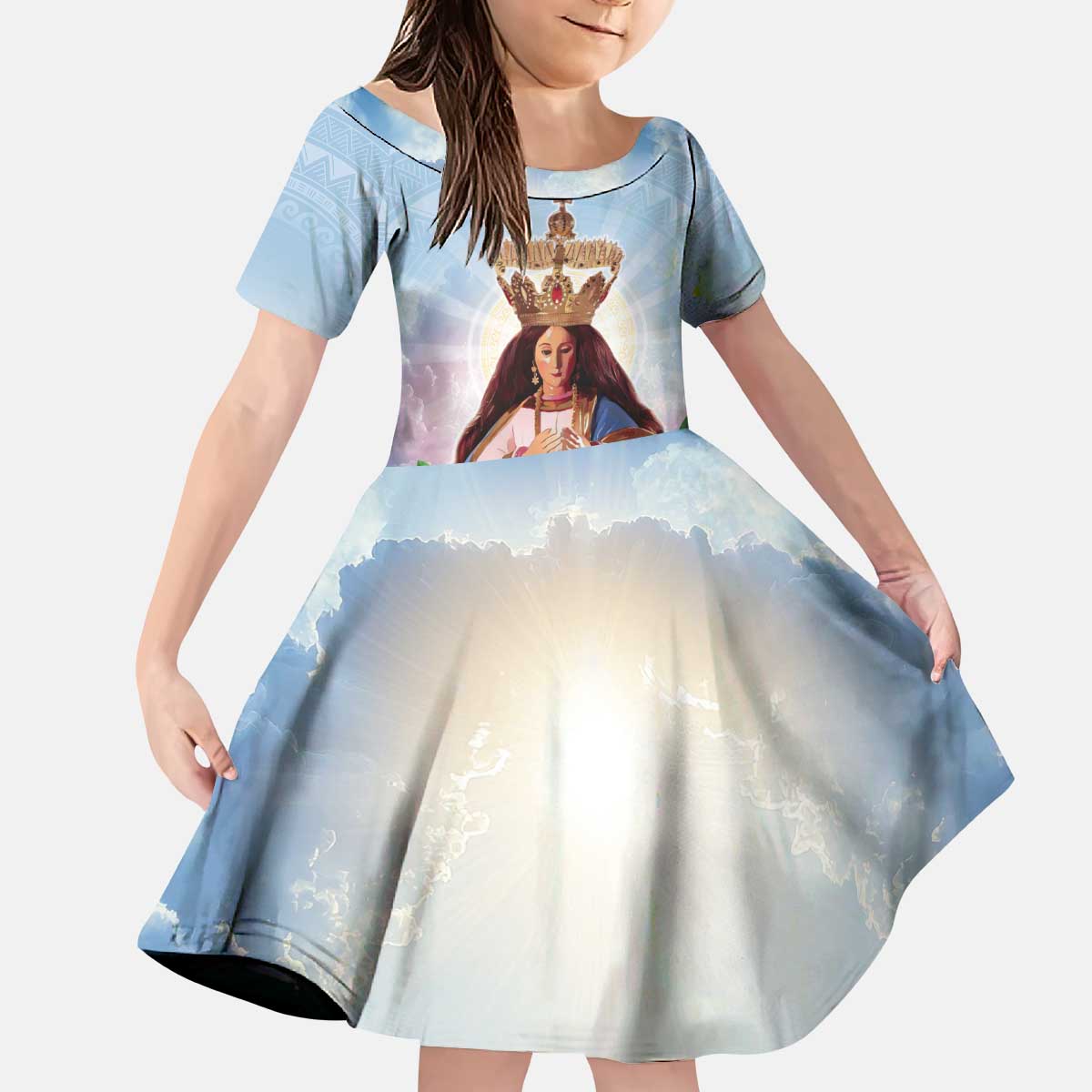 Guam Patroness Kid Short Sleeve Dress The Legend Santa Marian Kamalen