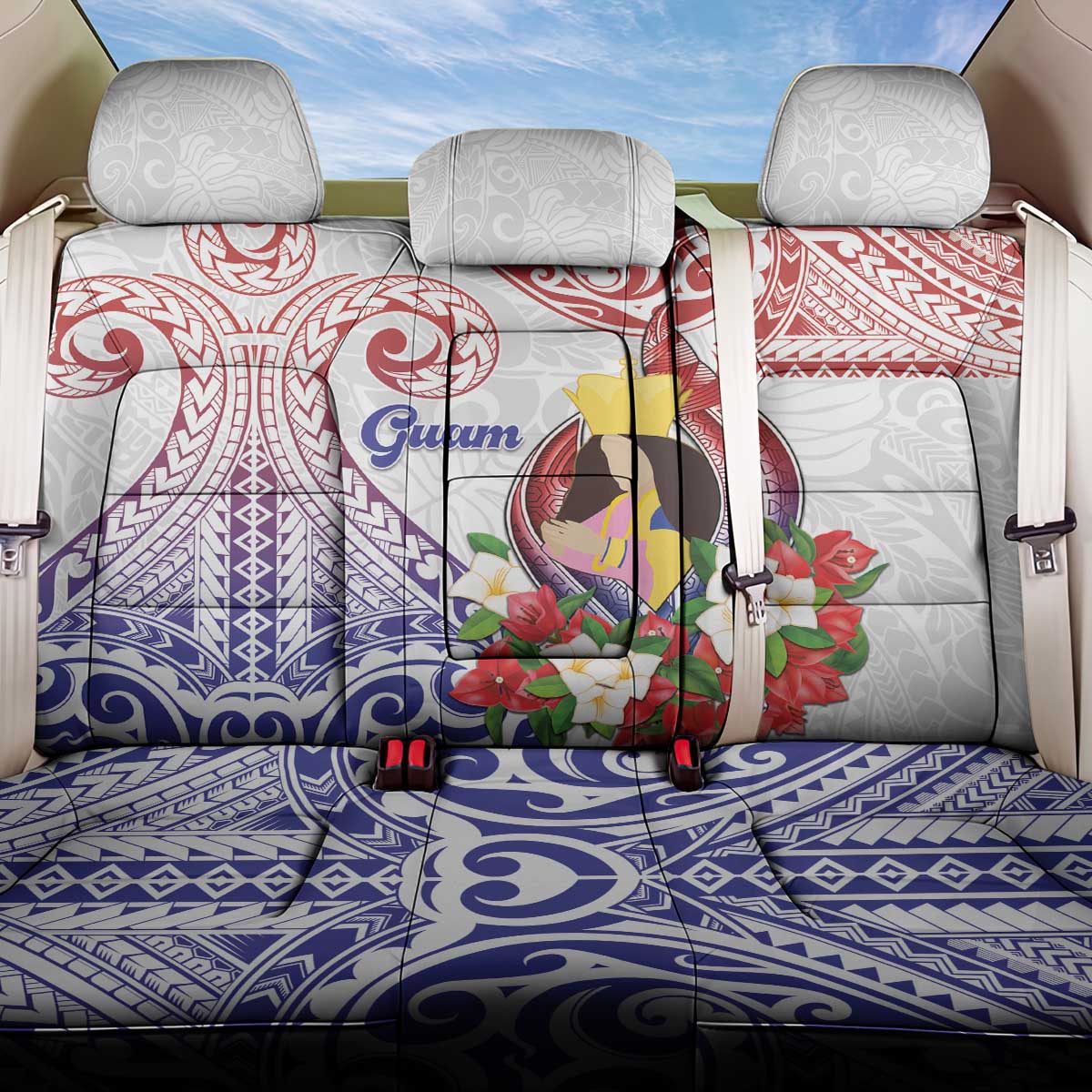 Happy Guam Santa Marian Kamalen Day Back Car Seat Cover