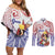 Happy Guam Santa Marian Kamalen Day Couples Matching Off Shoulder Short Dress and Long Sleeve Button Shirt