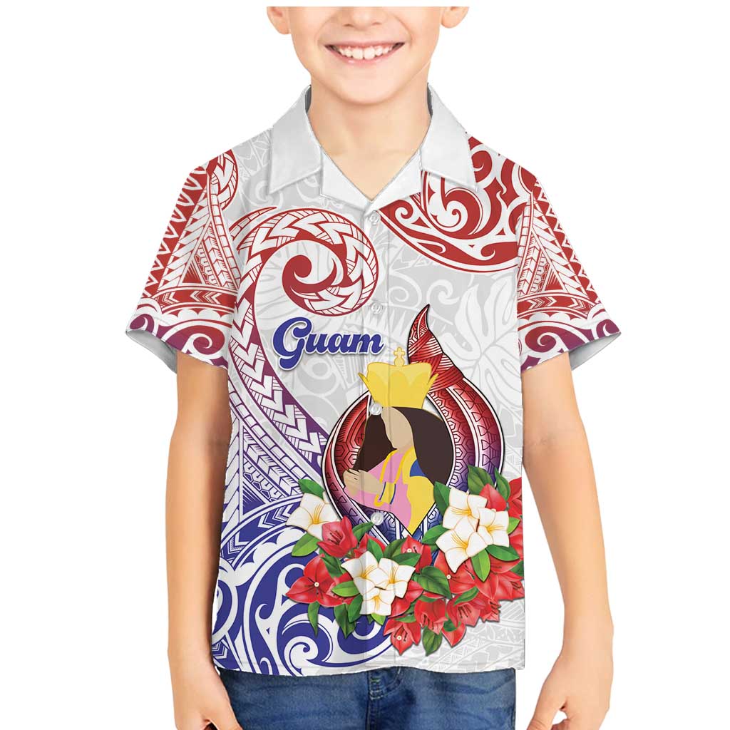 Happy Guam Santa Marian Kamalen Day Family Matching Mermaid Dress and Hawaiian Shirt