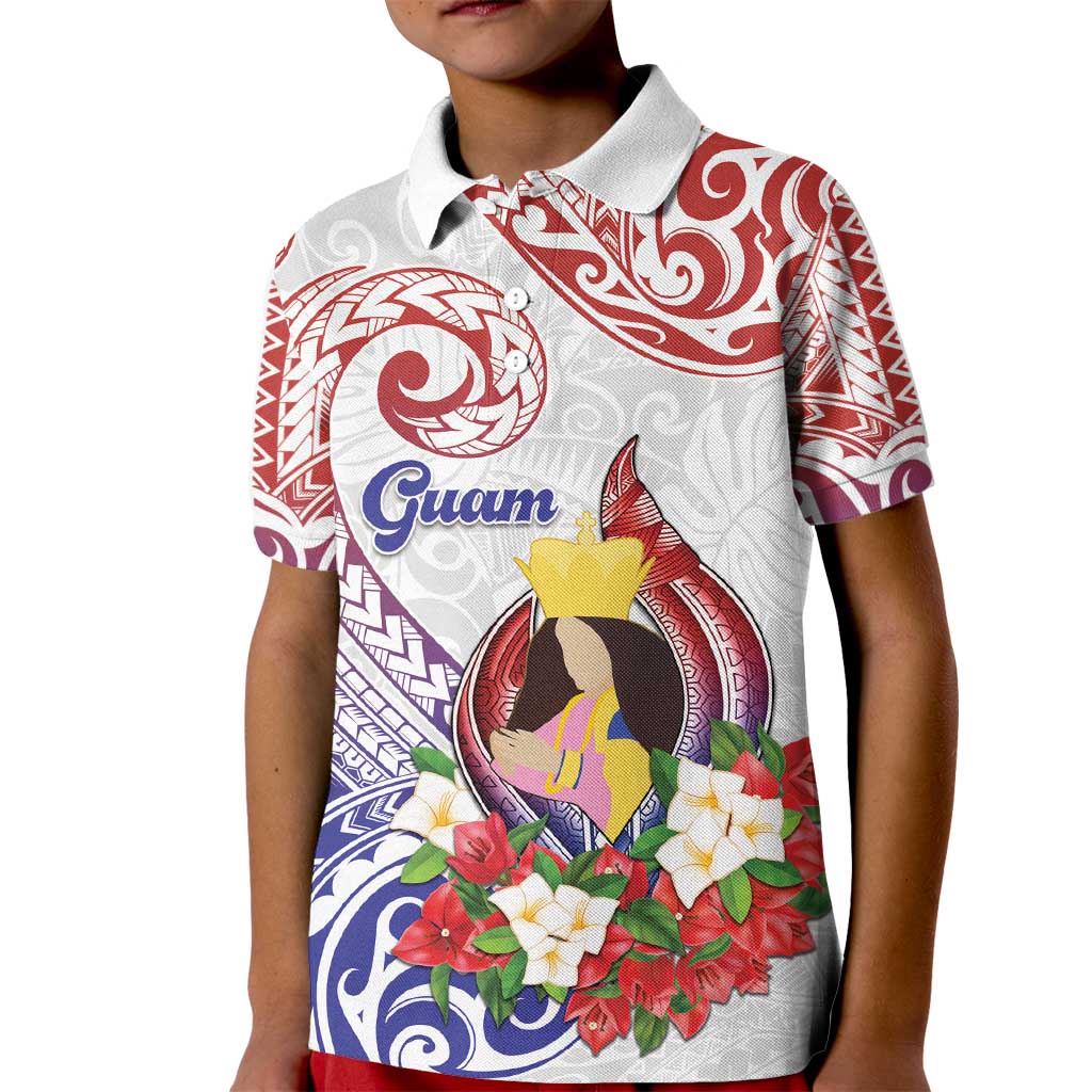 Happy Guam Santa Marian Kamalen Day Kid Polo Shirt