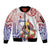 Happy Guam Santa Marian Kamalen Day Sleeve Zip Bomber Jacket