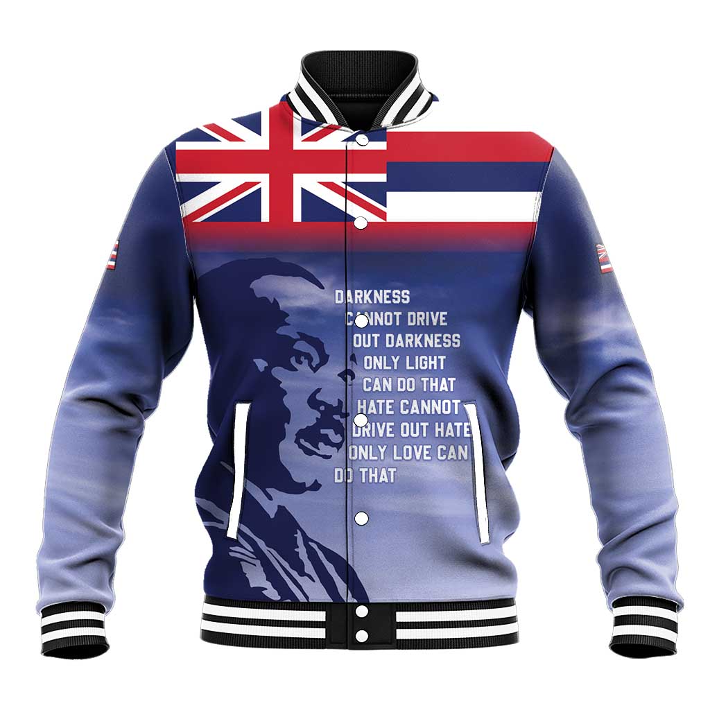 Hawaii MLK Day Baseball Jacket LT05 Unisex Blue - Polynesian Pride