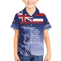 Hawaii MLK Day Kid Hawaiian Shirt LT05 Kid Blue - Polynesian Pride