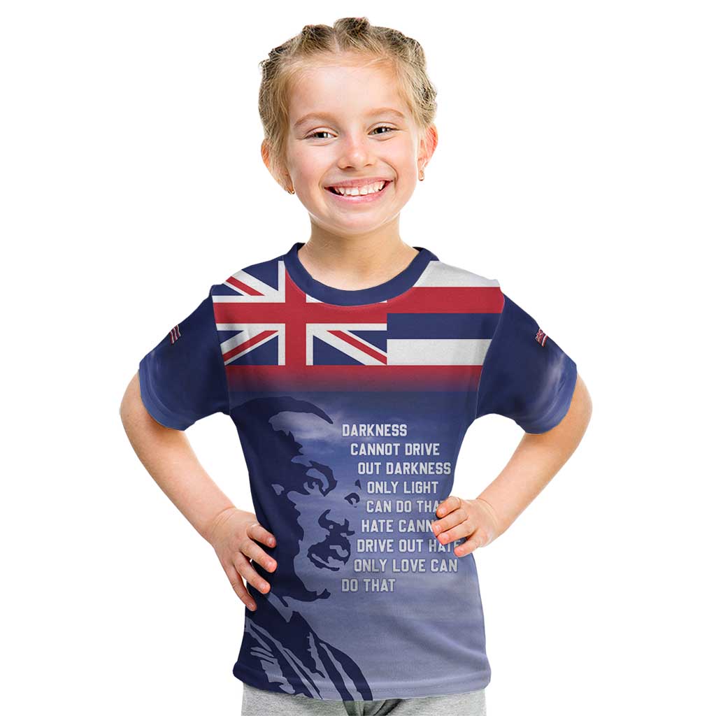 Hawaii MLK Day Kid T Shirt LT05 Blue - Polynesian Pride