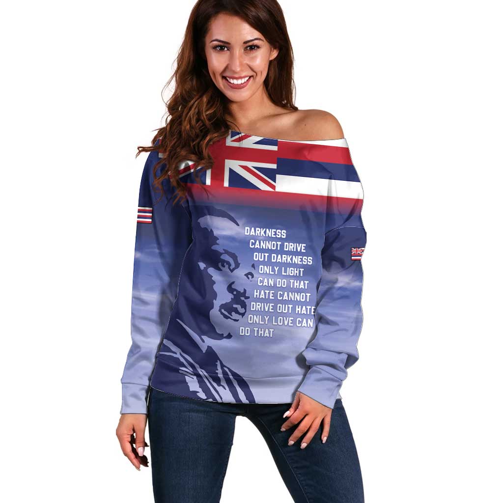 Hawaii MLK Day Off Shoulder Sweater