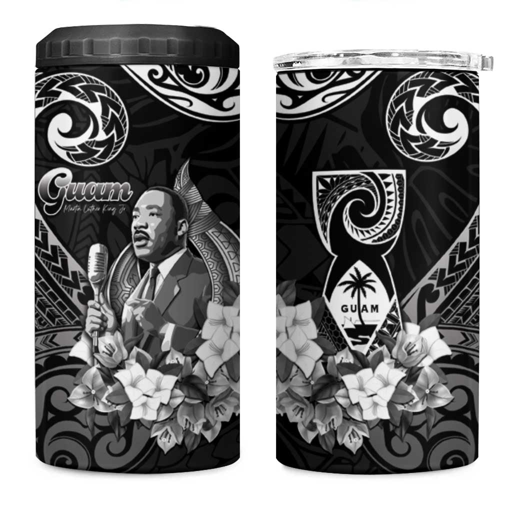 Guam MLK Day 4 in 1 Can Cooler Tumbler The Legacy Of MLK