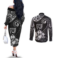 Guam MLK Day Couples Matching Off The Shoulder Long Sleeve Dress and Long Sleeve Button Shirt The Legacy Of MLK