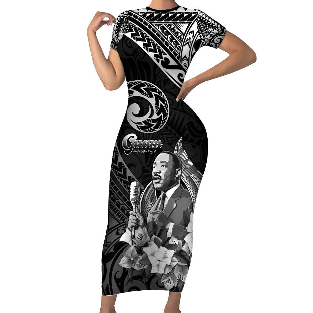 Guam MLK Day Short Sleeve Bodycon Dress The Legacy Of MLK