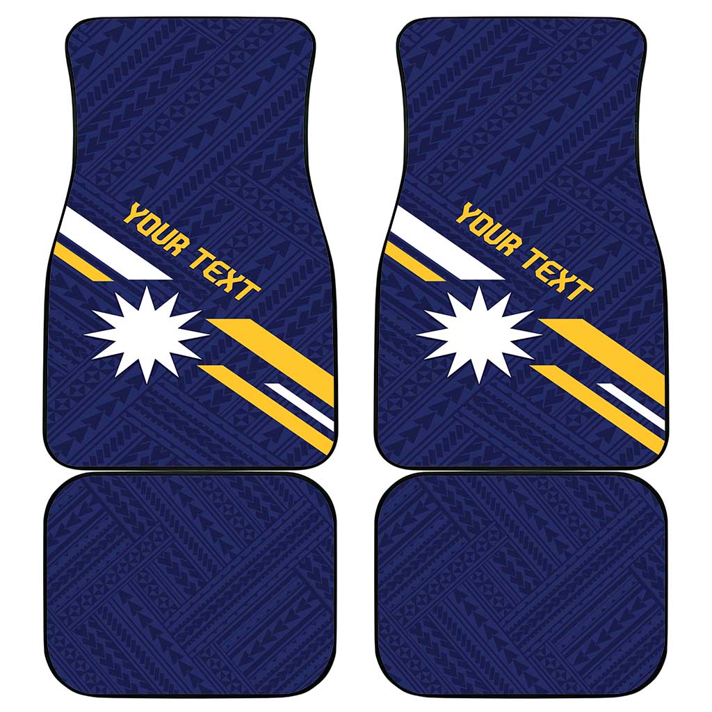 Happy Nauru Independence Day Car Mats Polynesian Pattern