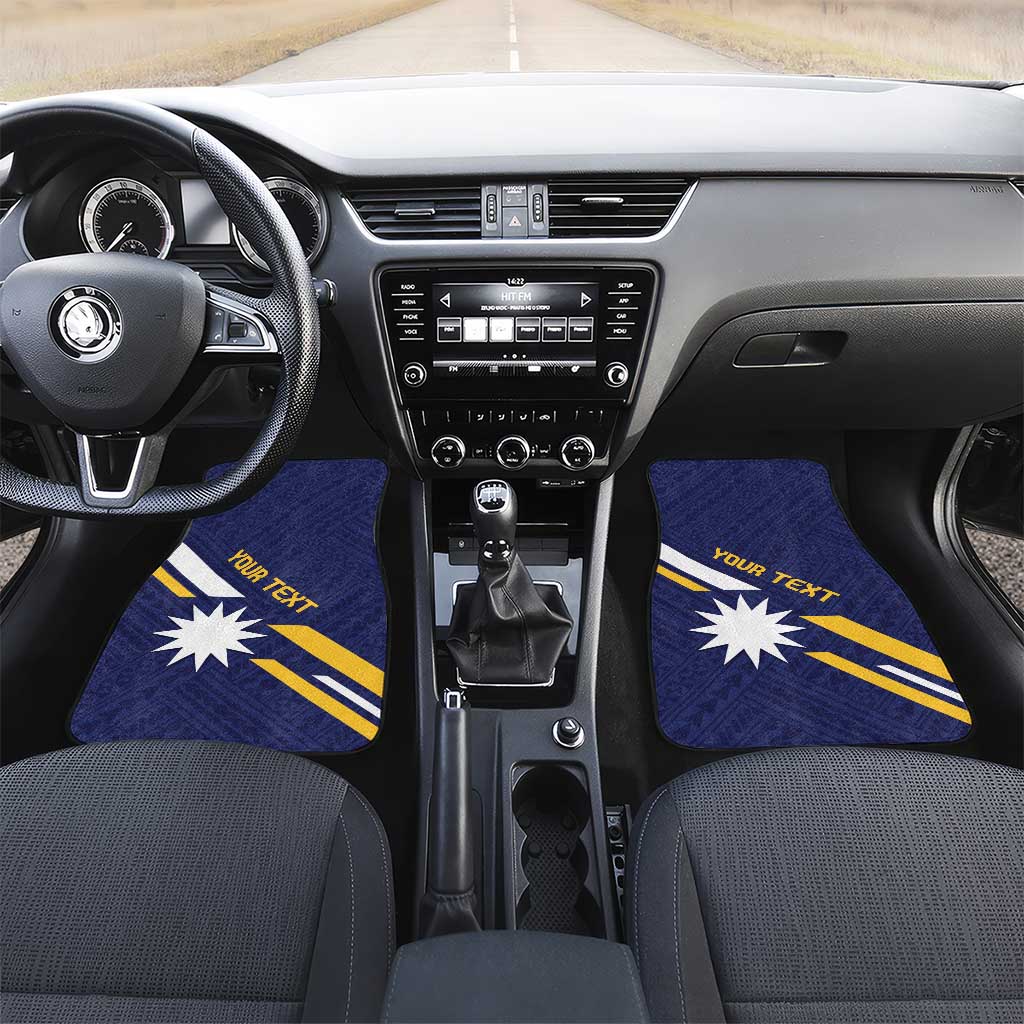 Happy Nauru Independence Day Car Mats Polynesian Pattern