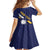 Personalised Happy Nauru Independence Day Kid Short Sleeve Dress Polynesian Pattern