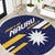 Happy Nauru Independence Day Round Carpet Polynesian Pattern