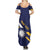 Personalised Happy Nauru Independence Day Summer Maxi Dress Polynesian Pattern