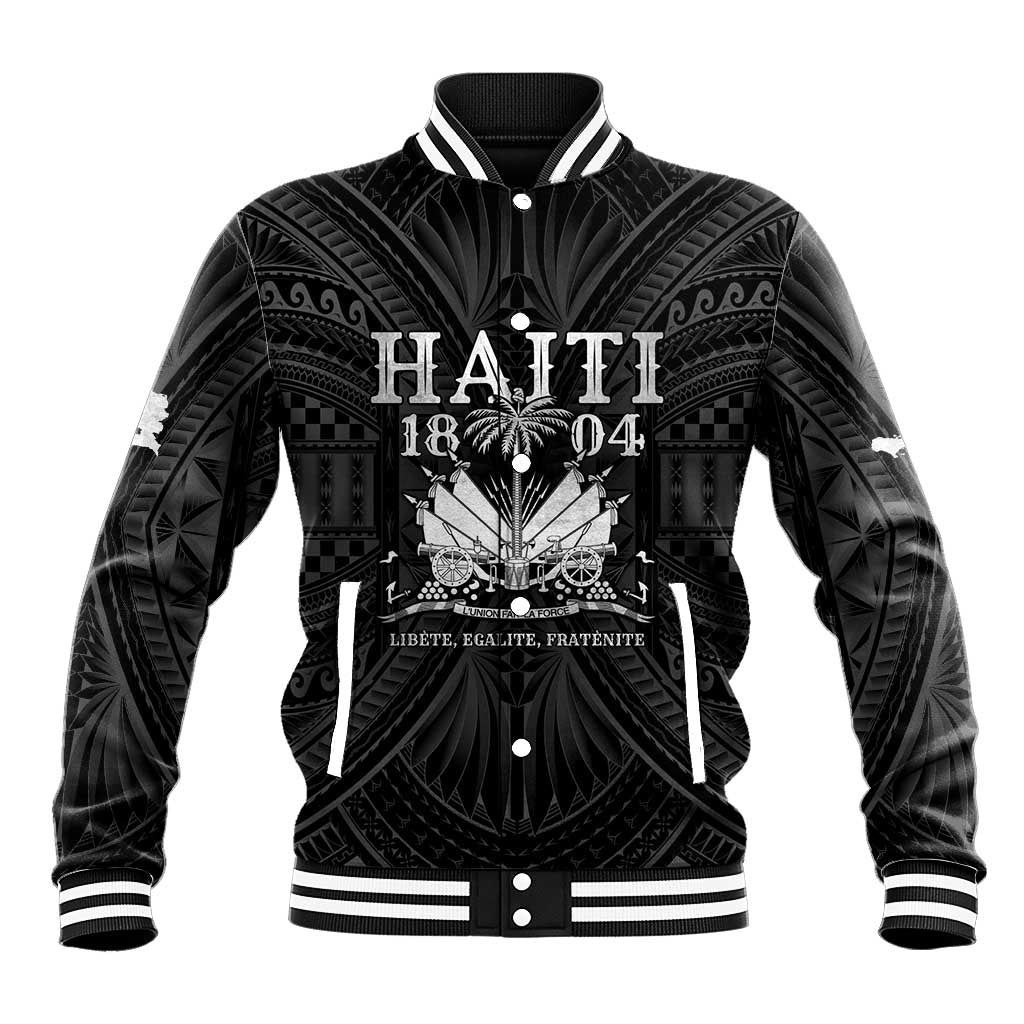 Haiti 1804 Baseball Jacket Polynesian Silver Neg Maron
