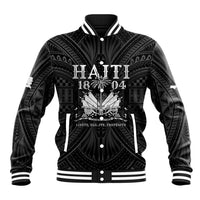 Haiti 1804 Baseball Jacket Polynesian Silver Neg Maron