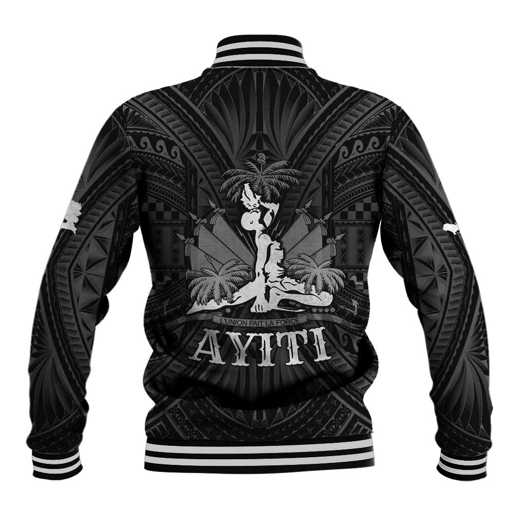 Haiti 1804 Baseball Jacket Polynesian Silver Neg Maron