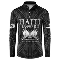 Haiti 1804 Button Sweatshirt Polynesian Silver Neg Maron LT05 Silver - Polynesian Pride