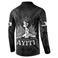 Haiti 1804 Button Sweatshirt Polynesian Silver Neg Maron LT05 - Polynesian Pride