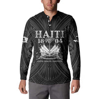 Haiti 1804 Button Sweatshirt Polynesian Silver Neg Maron LT05 - Polynesian Pride