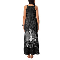 Haiti 1804 Family Matching Tank Maxi Dress and Hawaiian Shirt Polynesian Silver Neg Maron LT05 - Polynesian Pride