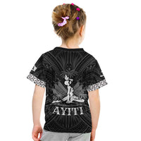 Haiti 1804 Kid T Shirt Polynesian Silver Neg Maron LT05 - Polynesian Pride