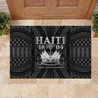 Haiti 1804 Rubber Doormat Polynesian Silver Neg Maron LT05 Silver - Polynesian Pride