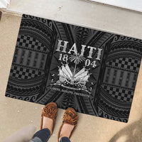 Haiti 1804 Rubber Doormat Polynesian Silver Neg Maron LT05 - Polynesian Pride