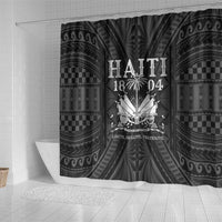 Haiti 1804 Shower Curtain Polynesian Silver Neg Maron