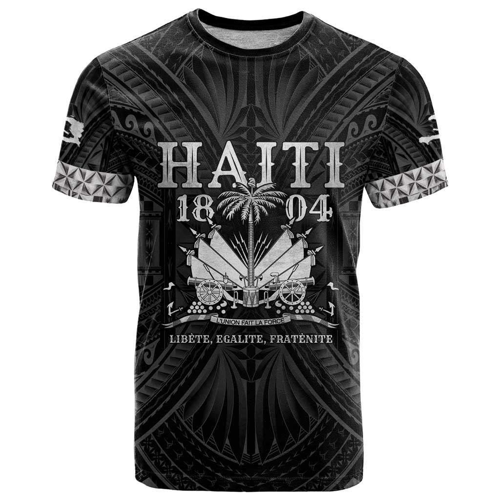 Haiti 1804 T Shirt Polynesian Silver Neg Maron