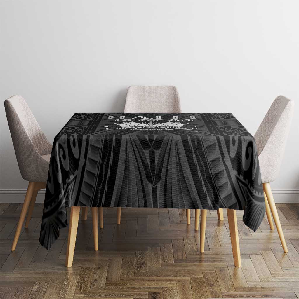 Haiti 1804 Tablecloth Polynesian Silver Neg Maron LT05 - Polynesian Pride