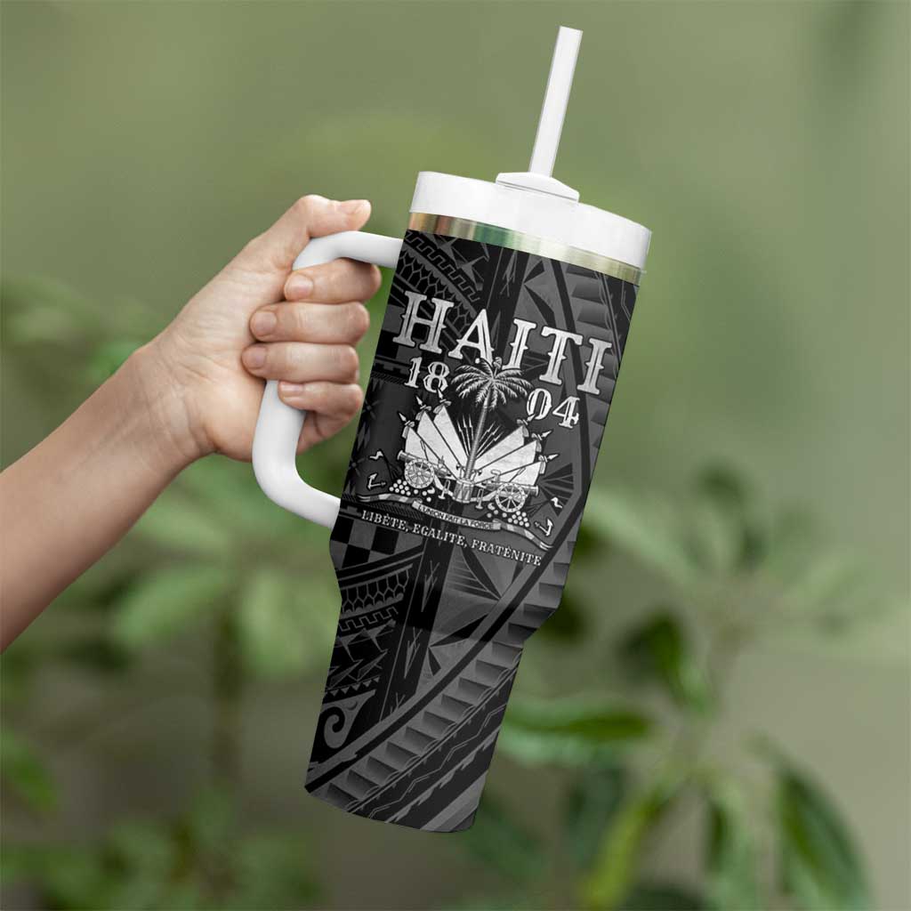Haiti 1804 Tumbler With Handle Polynesian Silver Neg Maron LT05 - Polynesian Pride