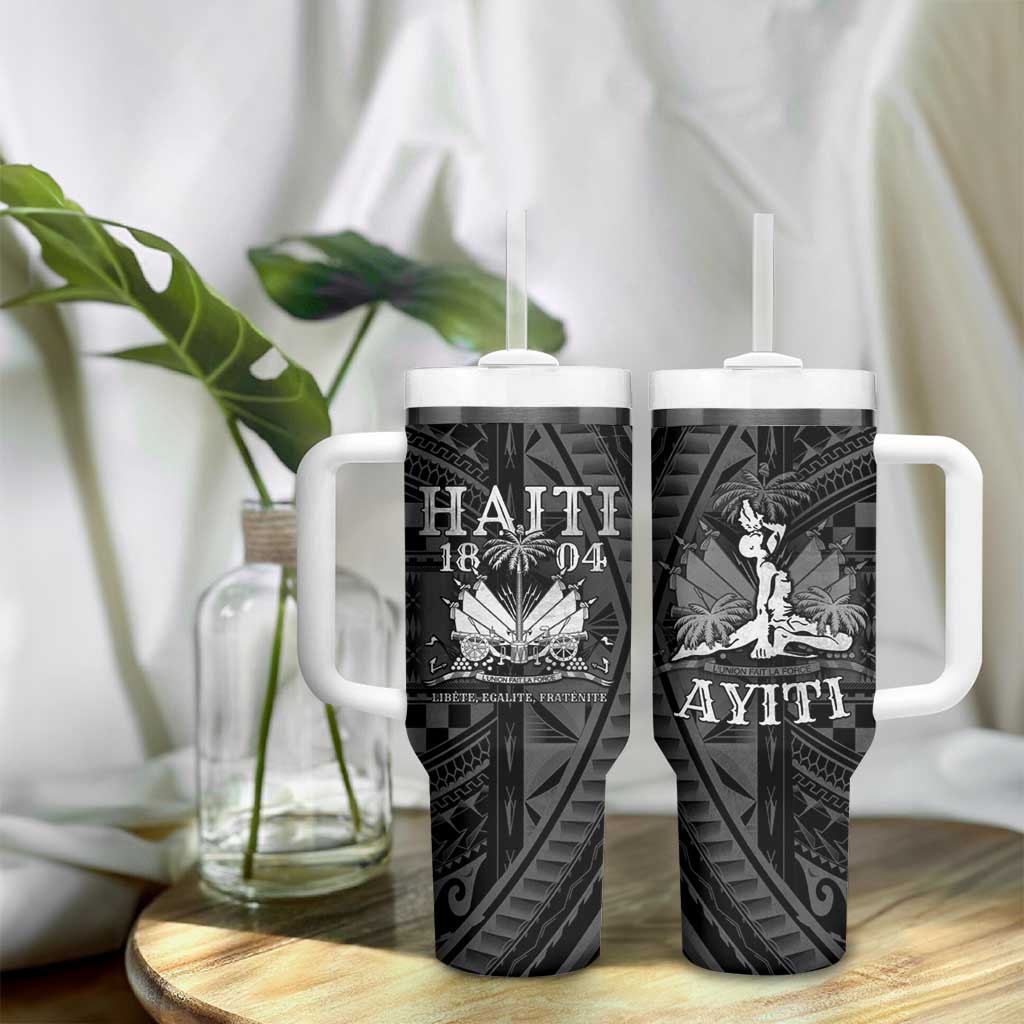 Haiti 1804 Tumbler With Handle Polynesian Silver Neg Maron LT05 - Polynesian Pride