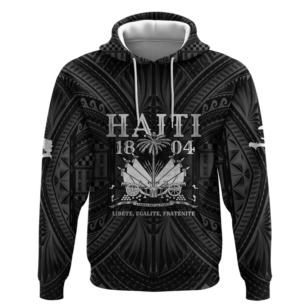 Haiti 1804 Zip Hoodie Polynesian Silver Neg Maron