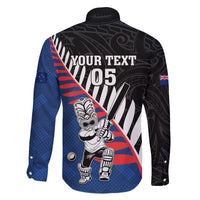 Custom New Zealand Auckland Cricket Family Matching Long Sleeve Bodycon Dress and Hawaiian Shirt With Maori Pattern LT05 - Polynesian Pride