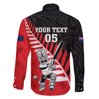 Custom New Zealand Canterbury Cricket Family Matching Long Sleeve Bodycon Dress and Hawaiian Shirt With Maori Pattern LT05 - Polynesian Pride