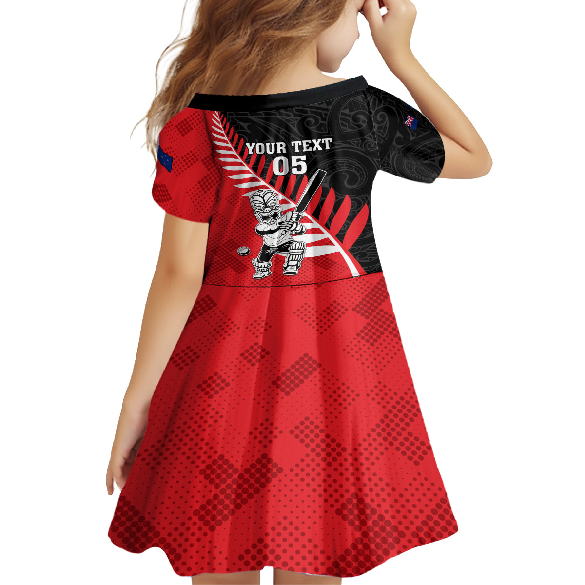 Custom New Zealand Canterbury Cricket Family Matching Off Shoulder Maxi Dress and Hawaiian Shirt With Maori Pattern