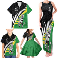 Custom New Zealand Central Districts Cricket Family Matching Tank Maxi Dress and Hawaiian Shirt With Maori Pattern LT05 - Polynesian Pride