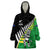 Custom New Zealand Central Districts Cricket Wearable Blanket Hoodie With Maori Pattern