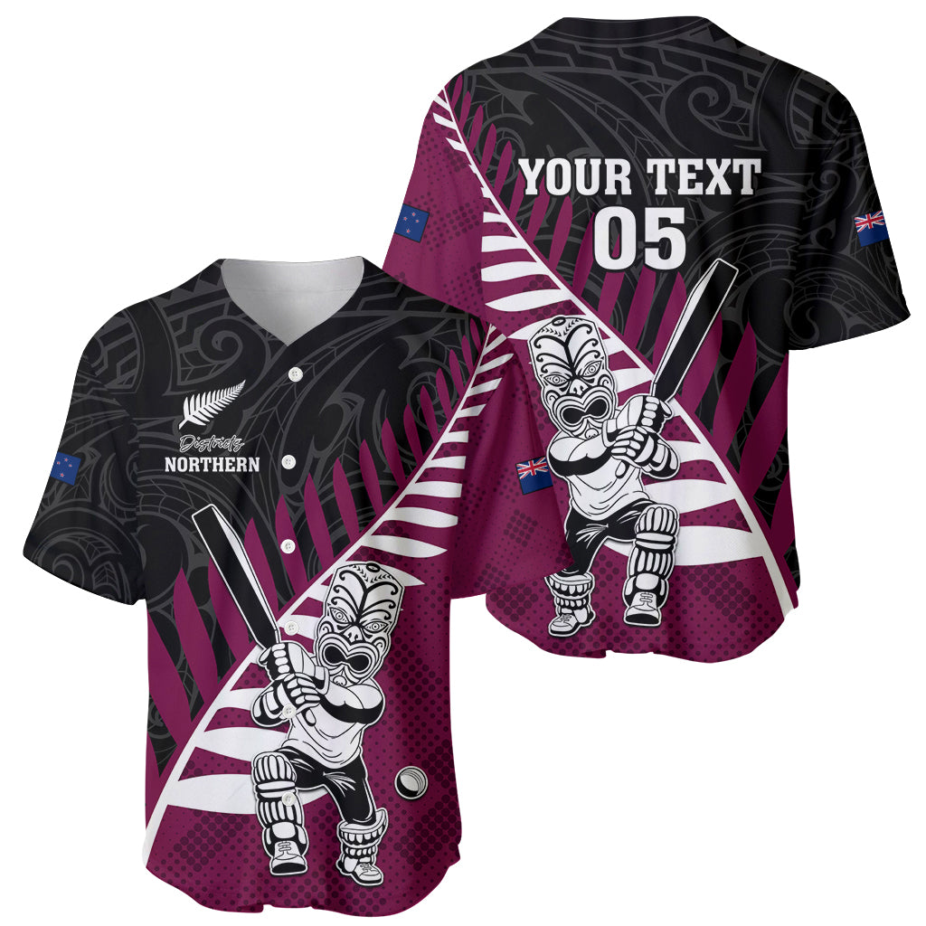 Custom New Zealand Northern Districts Cricket Baseball Jersey With Maori Pattern LT05 - Polynesian Pride