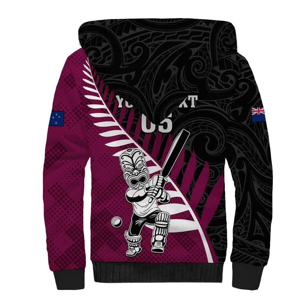 Custom New Zealand Northern Districts Cricket Sherpa Hoodie With Maori Pattern