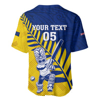 Custom New Zealand Otago Cricket Baseball Jersey With Maori Pattern LT05 - Polynesian Pride