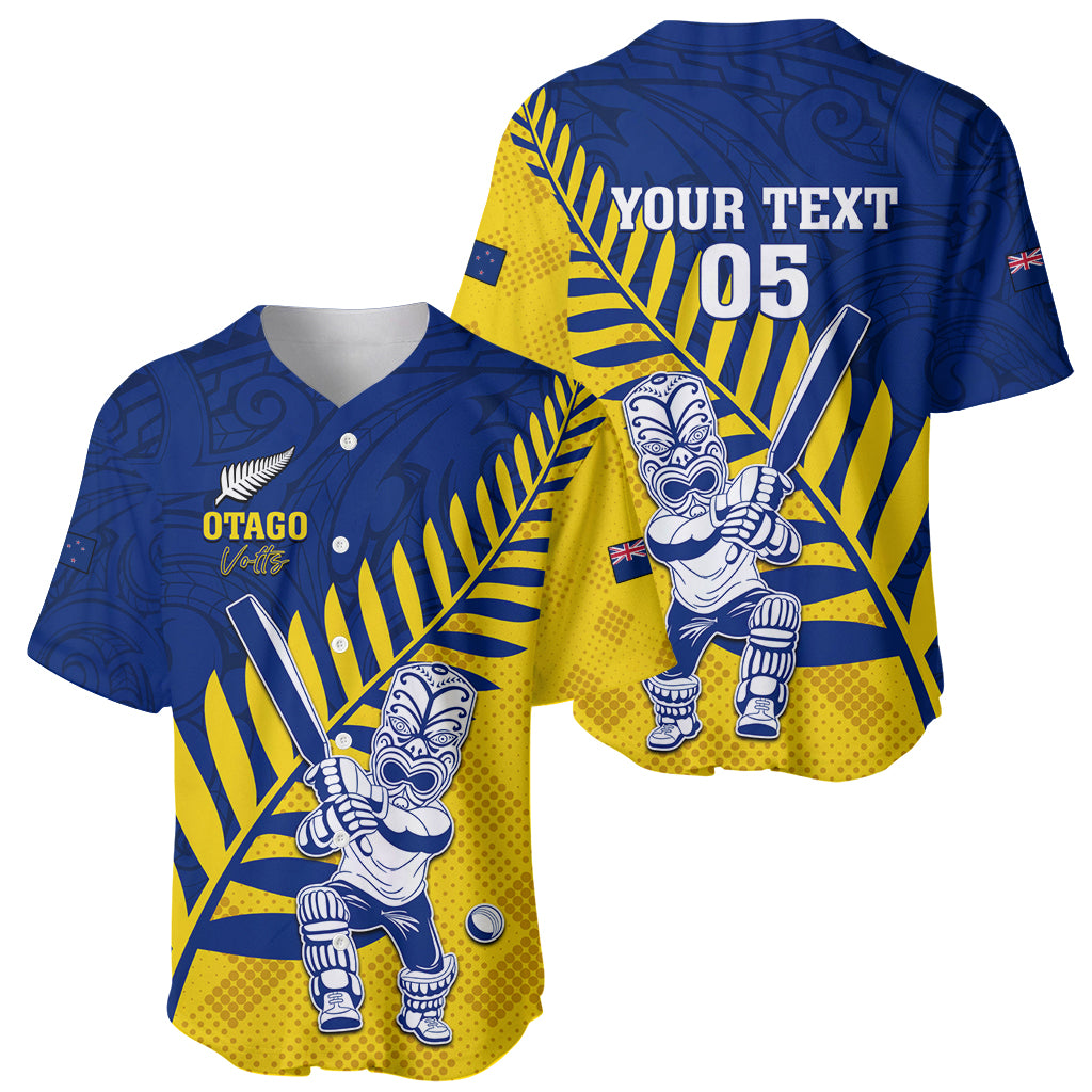 Custom New Zealand Otago Cricket Baseball Jersey With Maori Pattern LT05 - Polynesian Pride