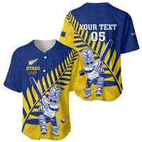 Custom New Zealand Otago Cricket Baseball Jersey With Maori Pattern LT05 - Polynesian Pride