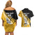 Custom New Zealand Wellington Cricket Couples Matching Off Shoulder Short Dress and Hawaiian Shirt With Maori Pattern