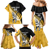 Custom New Zealand Wellington Cricket Family Matching Mermaid Dress and Hawaiian Shirt With Maori Pattern LT05 - Polynesian Pride